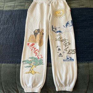 JUNGLES Run Devil Run Men’s Grey Cotton Blend Sweatpants